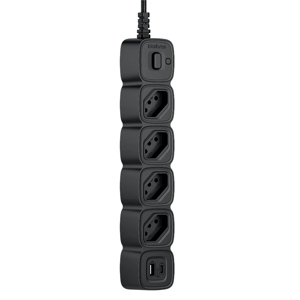 Filtro De Linha Intelbras 4t E 2 Usb 20w Epe 2004 Usb Preto - 4300954