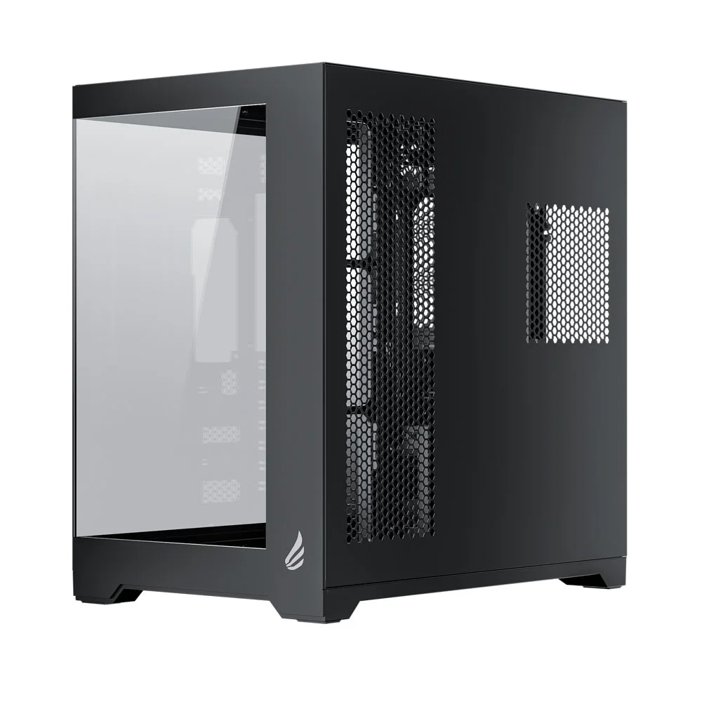 Imagem 5 de 5 do produto Gabinete Gamer Vingar Misterium Mid Tower S/fan, Vidro Temperado, Usb-c, Suporte Atx, Preto
