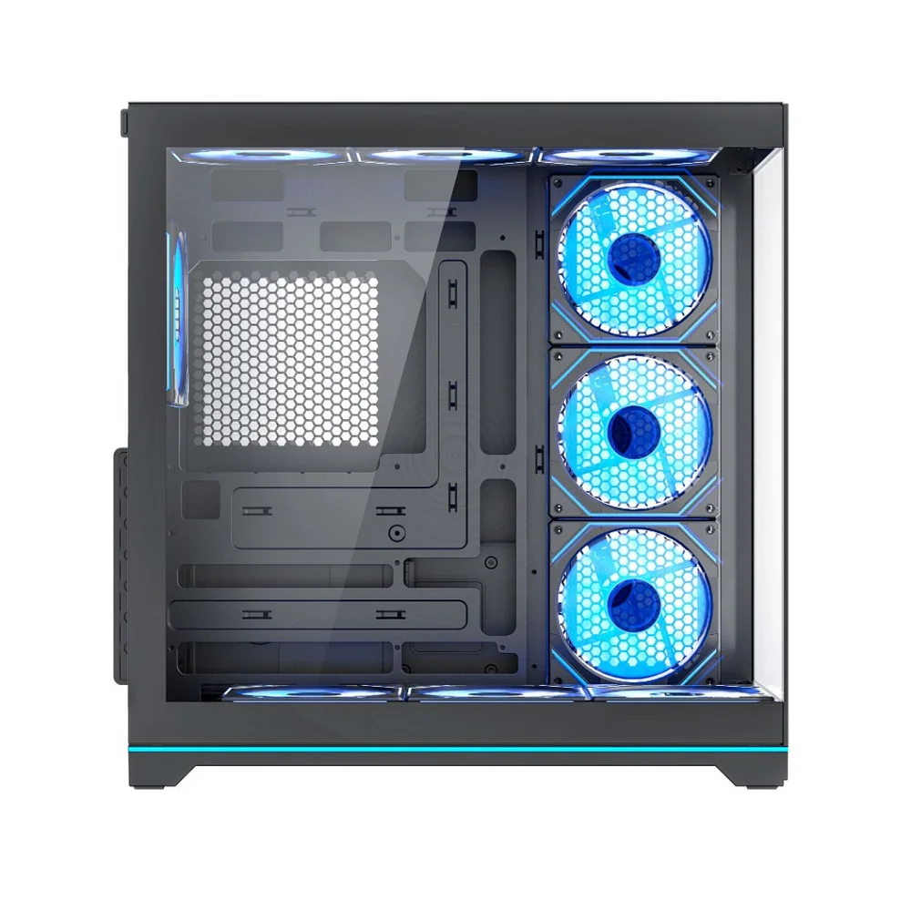 Imagem 2 de 5 do produto Gabinete Gamer Vingar Misterium Mid Tower ARGB 10 Fans E Controladora, Vidro Temperado, Suporte Atx, Preto