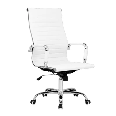 Cadeira Escritório Presidente Giratória Esteira Eames Colorido Branco