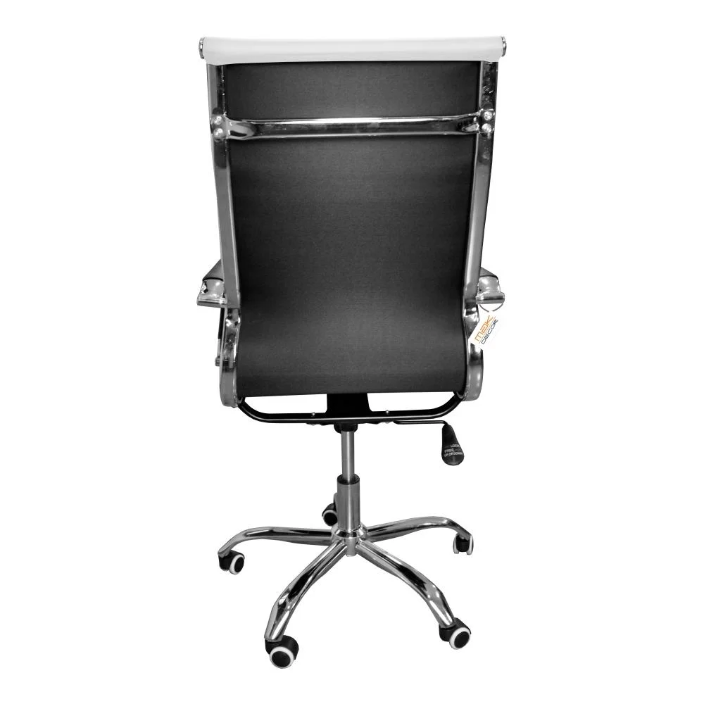 Imagem 2 de 4 do produto Cadeira Escritório Presidente Giratória Esteira Eames Colorido Branco
