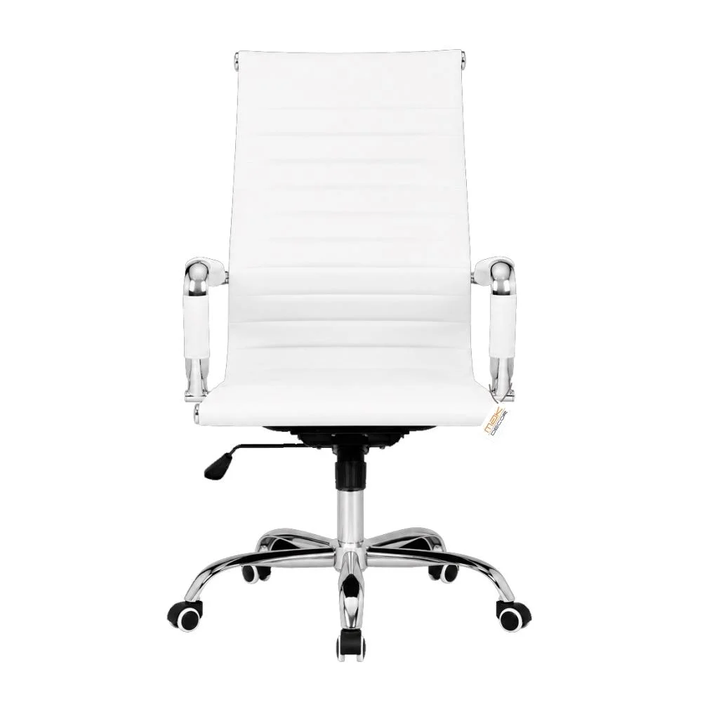 Imagem 3 de 4 do produto Cadeira Escritório Presidente Giratória Esteira Eames Colorido Branco