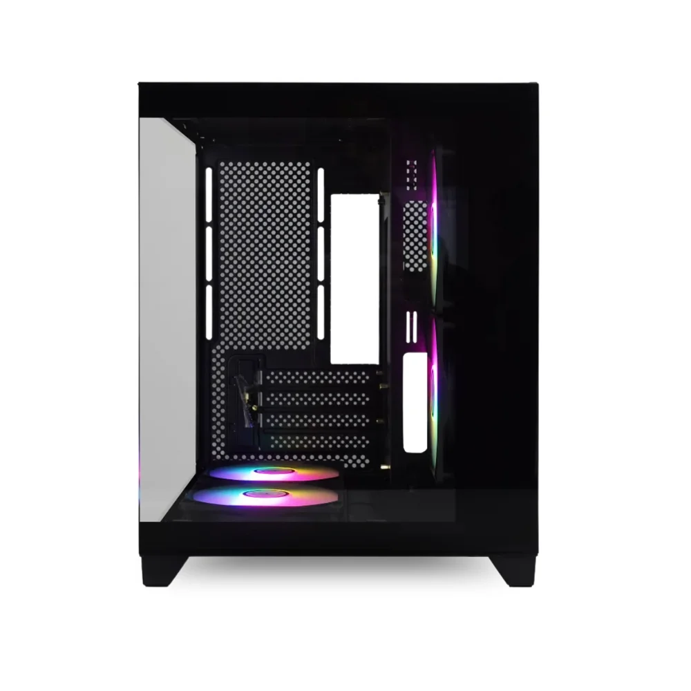 Imagem 2 de 5 do produto Gabinete Matx Brazilpc Gamer Aquario Bpc-240 Preto Com 4 Cooler Arco Iris Sem Fonte