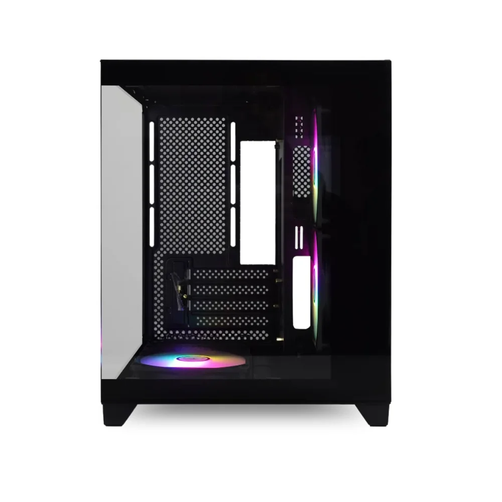 Imagem 4 de 5 do produto Gabinete Matx Brazilpc Gamer Aquario Bpc-240 Black Com 3 Cooler Arco Iris Sem Fonte