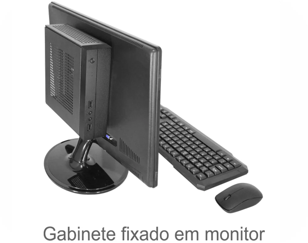 Imagem 4 de 4 do produto Gabinete Mini Itx C/fonte Preto Kmex Gi228