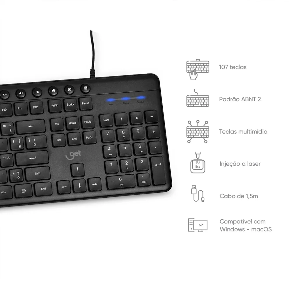 Imagem 3 de 5 do produto Teclado Usb Business Get