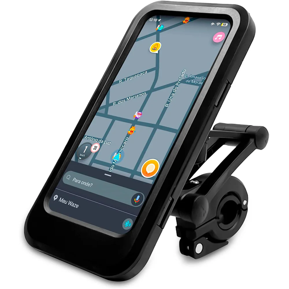 Suporte Universal Para Celular De Moto E Bicicleta Com Capinha Impermeável E Carregador Usb