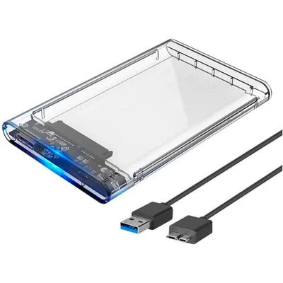 ? Transforme Seu Hd Ou SSD Em Um Armazenamento Externo De Alta Velocidade! Dê Uma Nova Vida Ao Seu Hd Ou SSD Sata De 2,5" Com O Case Transparente Us