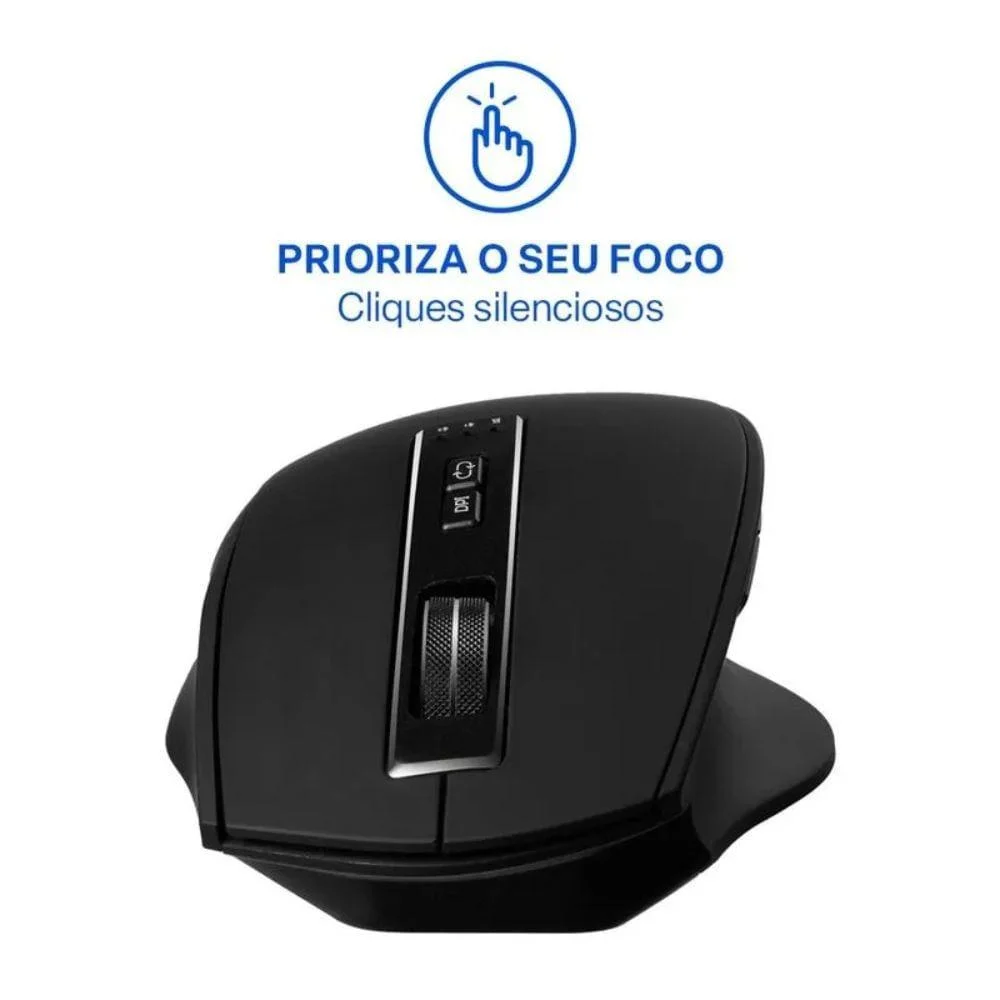 Imagem 2 de 5 do produto Mouse Sem Fio Ms850 Usb2.4ghz + Bt 3.0 E 5.0 Silencioso Mo401 Multi