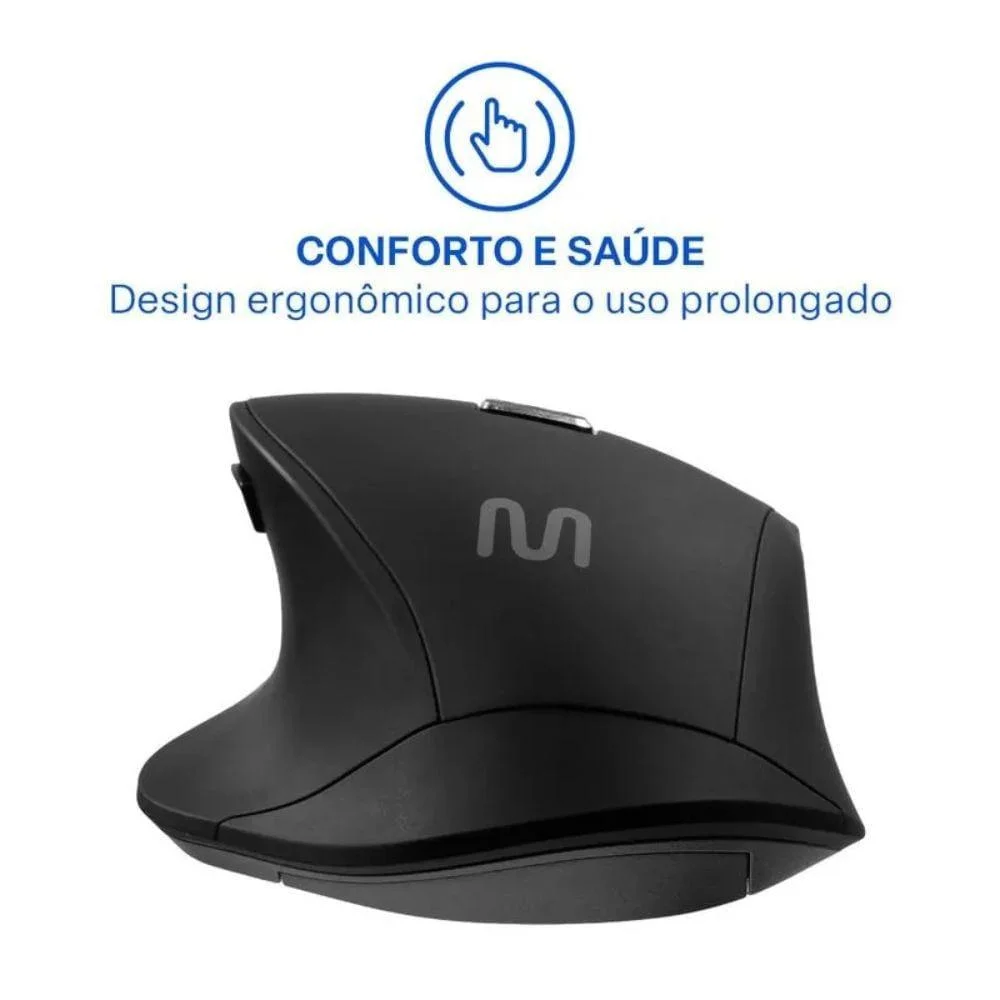 Imagem 5 de 5 do produto Mouse Sem Fio Ms850 Usb2.4ghz + Bt 3.0 E 5.0 Silencioso Mo401 Multi