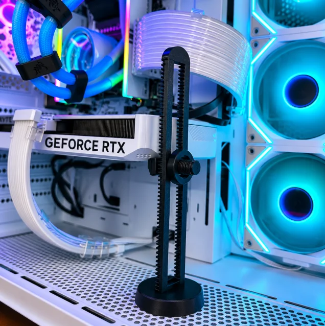 Imagem 4 de 5 do produto Suporte Para Placa De Vídeo Gpu Aste Preto (ajustável 22mm X 190mm)