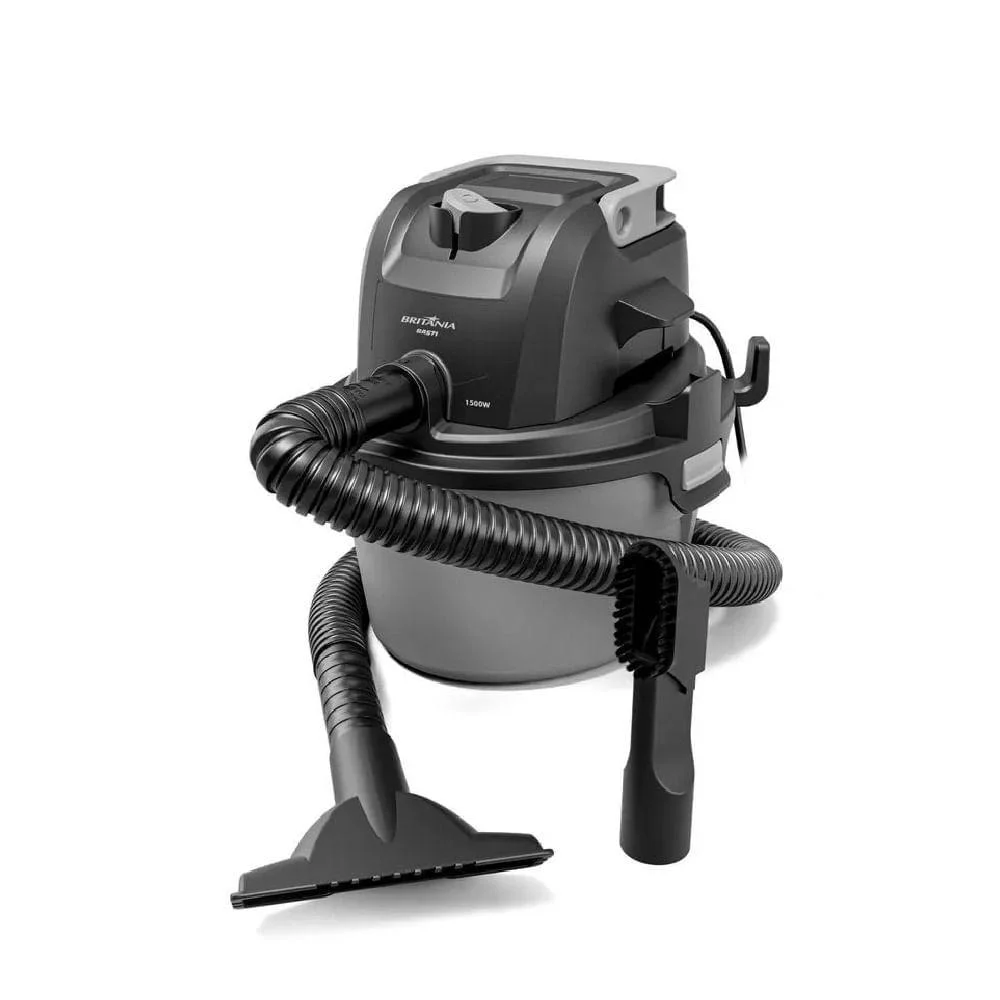 Imagem 3 de 5 do produto Aspirador De Pó E Água Britânia 6 Litros Bas71 1500w Cinza E Preto 220v
