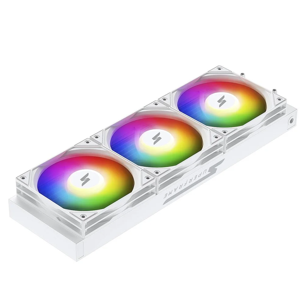 Imagem 4 de 5 do produto Water Cooler Superframe Isengard Magic, 360mm, Bomba Infinit, Display Lcd Customizável, ARGB, Intel-amd, White, Sf-w360-mw