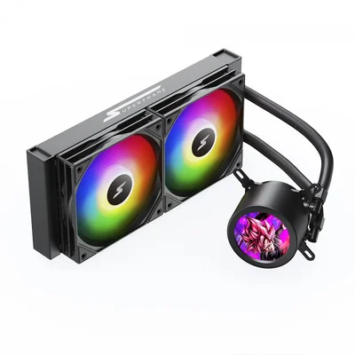 Water Cooler Superframe Isengard Magic, 240mm, Bomba Infinit, Display Lcd Customizável, ARGB, Intel-amd, Black, Sf-w240-mb