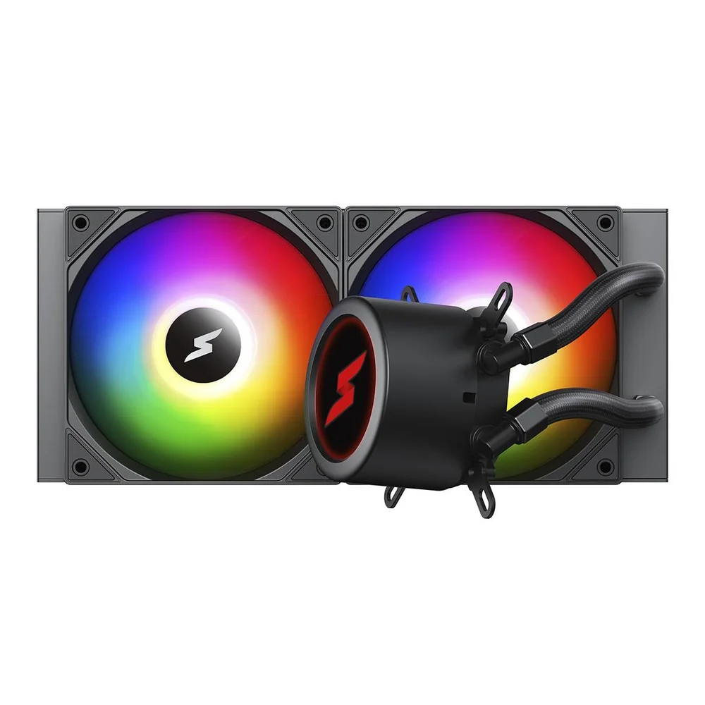 Imagem 3 de 5 do produto Water Cooler Superframe Isengard Magic, 240mm, Bomba Infinit, Display Lcd Customizável, ARGB, Intel-amd, Black, Sf-w240-mb
