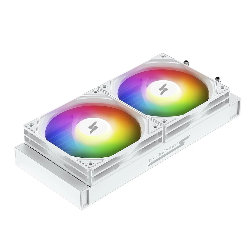 Imagem 3 de 5 do produto Water Cooler Superframe Isengard Magic, 240mm, Bomba Infinit, Display Lcd Customizável, ARGB, Intel-amd, White, Sf-w240-mw