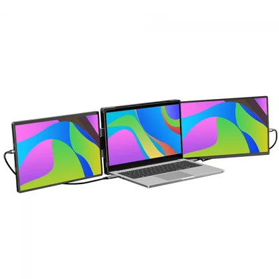 Monitor Superframe Double View, 2 Telas De 14 Pol, 60hz, Ips, Full Hd, Portátil, Preto, Sfdfb-1460-FULL HD-pro