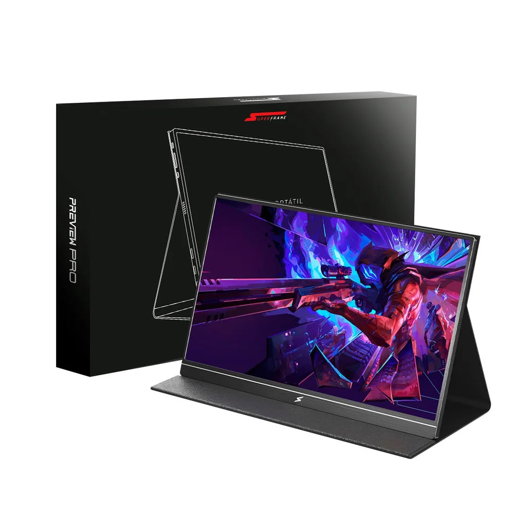 Monitor Portátil Superframe Preview Pro, 16.1 Pol, Full Hd, 1ms, 144hz, Ips, Mini-hdmi/usb-c, Sfpfb-16144-FULL HD Monitor Portátil Superframe Preview Pro, 16.1 Pol, Full Hd, 1ms, 144hz, Ips, Mini-hdmi/usb-c, Sfpfb-16144-FULL HD