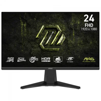 Monitor Gamer Msi Mag 245f X24, 24 Pol, Full Hd, Rapid Ips, 0.5ms, 240hz, 112% SRGB, Freesync Premium, HDMI/dp
