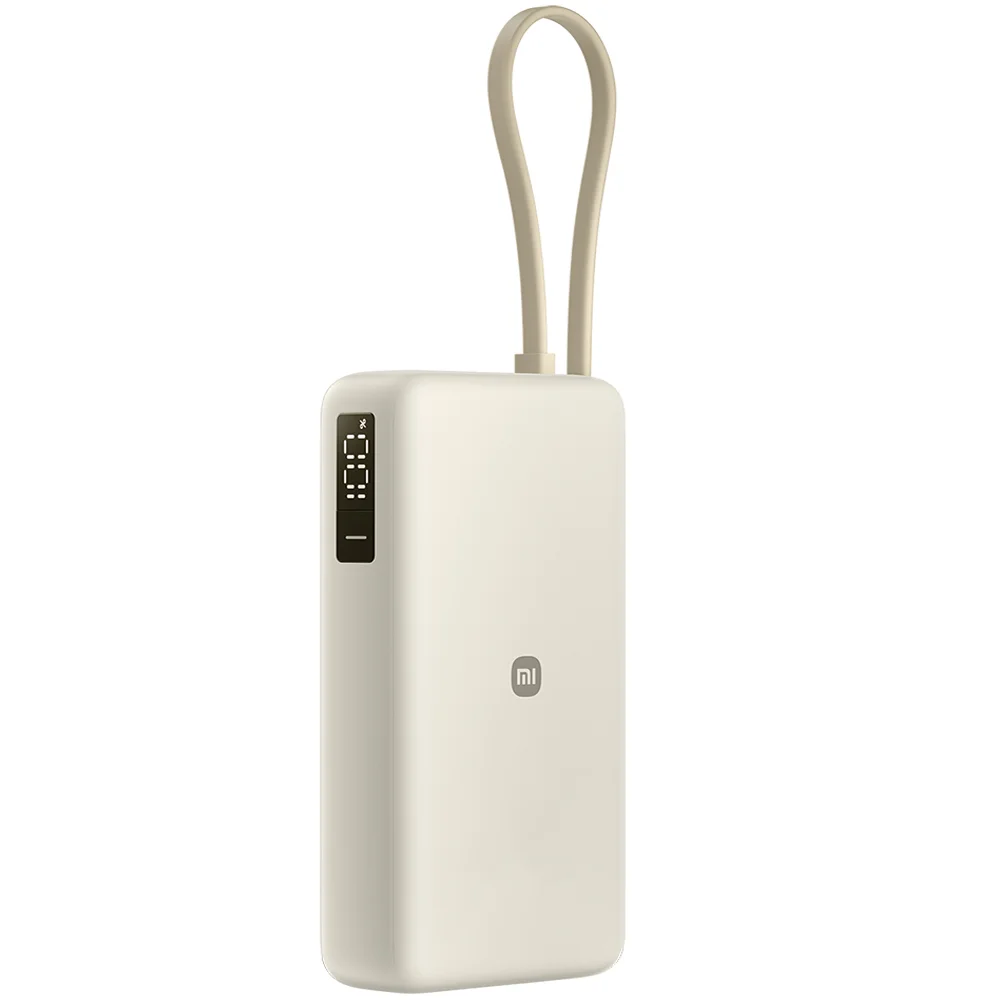 Carregador Portátil Xiaomi Pb1067 10.000 Mah 67w Power Bank Rápido Cabo Usb-c Integrado, Visor Digital,