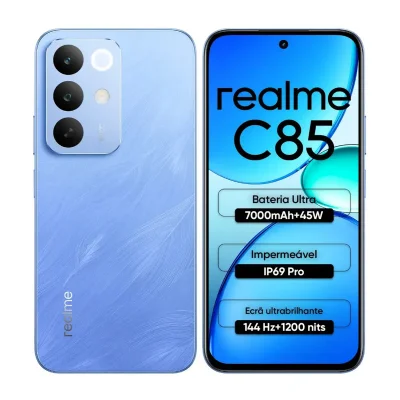 Smartphone Realme C85 4g 8GB Ram 256gb Azul Tela 6,8" 120hz Câmera 50mp Nfc Ip54 Bateria 6000mah