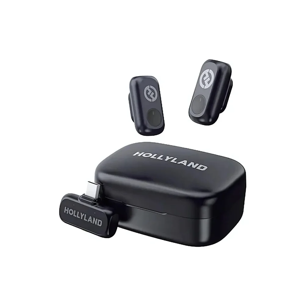 Microfone Sem Fio Lapela Hollyland Lark A1 Duo Usb-c  Preto