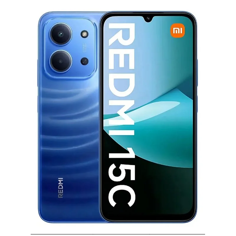 Smartphone Redmi 15c 4g 8GB Ram 256gb Azul Moonlight Blue Tela 6,9" 120hz Câmera 50mp Bateria 6000mah