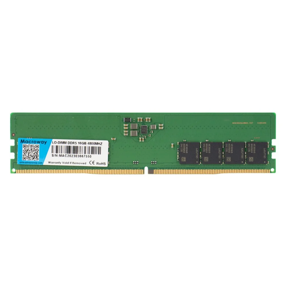 Memória Ram Macroway 16gb Ddr5 4800mhz Lo-dimm PC Desktop Udimm Módulo De Alta Performance Velocidade Estabilidade Upgrade Computador