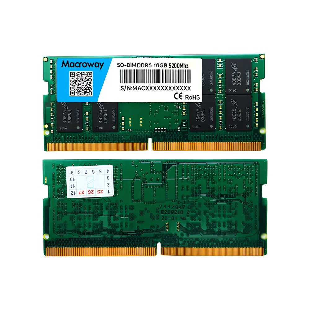Memória Ram Macroway So-dimm 16gb Ddr5 5200mhz Para Notebook PC Laptop Alta Performance Velocidade Upgrade Sodimm 262-pin Cl42