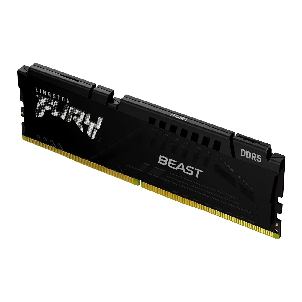 Memória Ram Kingston Fury Beast Kf552c40bb-16 16gb Ddr5 5200mhz Cl40 Dimm Desktop PC Gamer Alta Performance Dissipador Preto Memória Ram Kingston Fury Beast Kf552c40bb-16 16gb Ddr5 5200mhz Cl40 Dimm Desktop PC Gamer Alta Performance Dissipador Preto