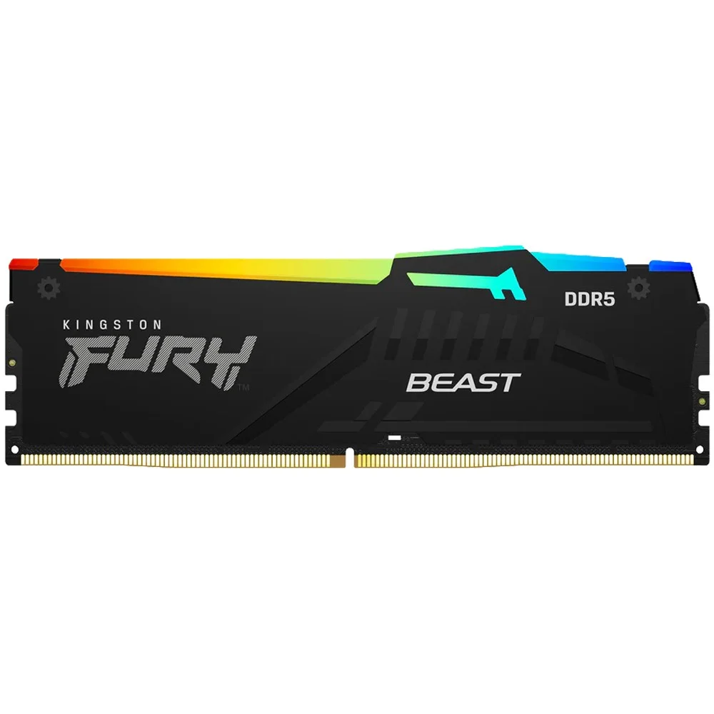 Memória Ram Kingston Fury Beast Kf552c40bba-16 16gb Ddr5 5200mhz RGB Cl40 Dimm PC Desktop Gamer Alta Performance Dissipador Calor Memória Ram Kingston Fury Beast Kf552c40bba-16 16gb Ddr5 5200mhz RGB Cl40 Dimm PC Desktop Gamer Alta Performance Dissipador Calor