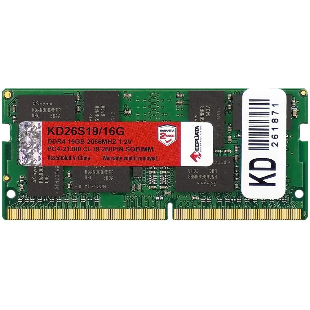 Placa de vídeo Keepdata DDR4-2666 1x16GB SO-DIMM — foto 1 de 2