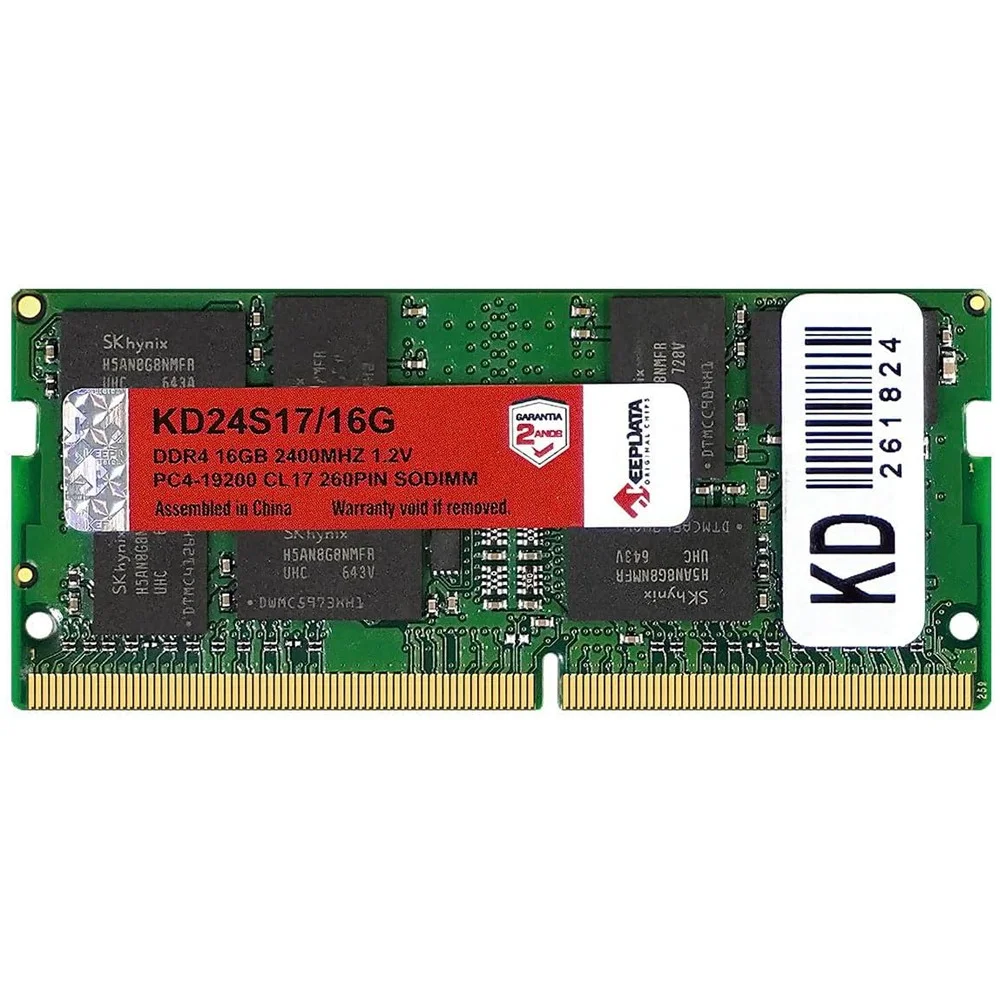 Placa de vídeo Keepdata DDR4-2400 1x16GB SO-DIMM — foto 1 de 2