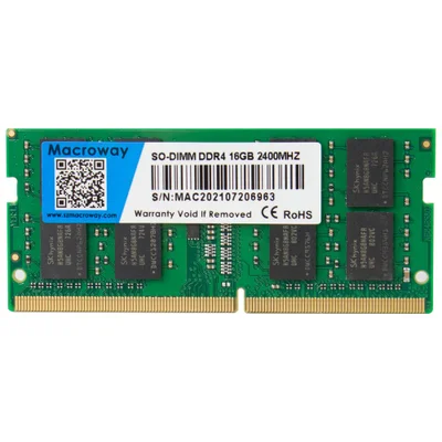 Memória Ram Notebook Macroway 16gb Ddr4 2400mhz So-dimm Cl17 1.2v Módulo De Memória Para Upgrade De Laptop Alta Performance