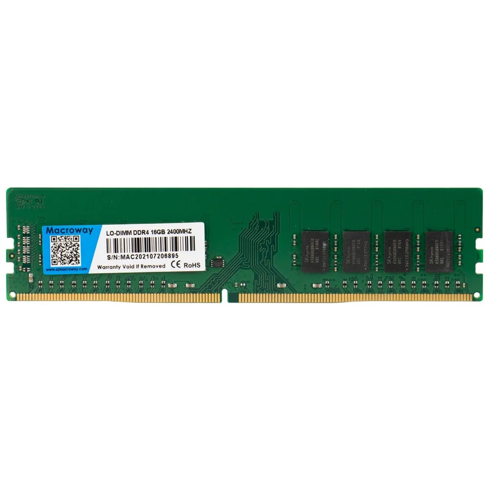 Memória Ram Macroway 16gb Ddr4 2400mhz Lo-dimm PC Desktop Udimm Alta Performance Estabilidade Upgrade Computador Memória Desktop 16gb Ddr4