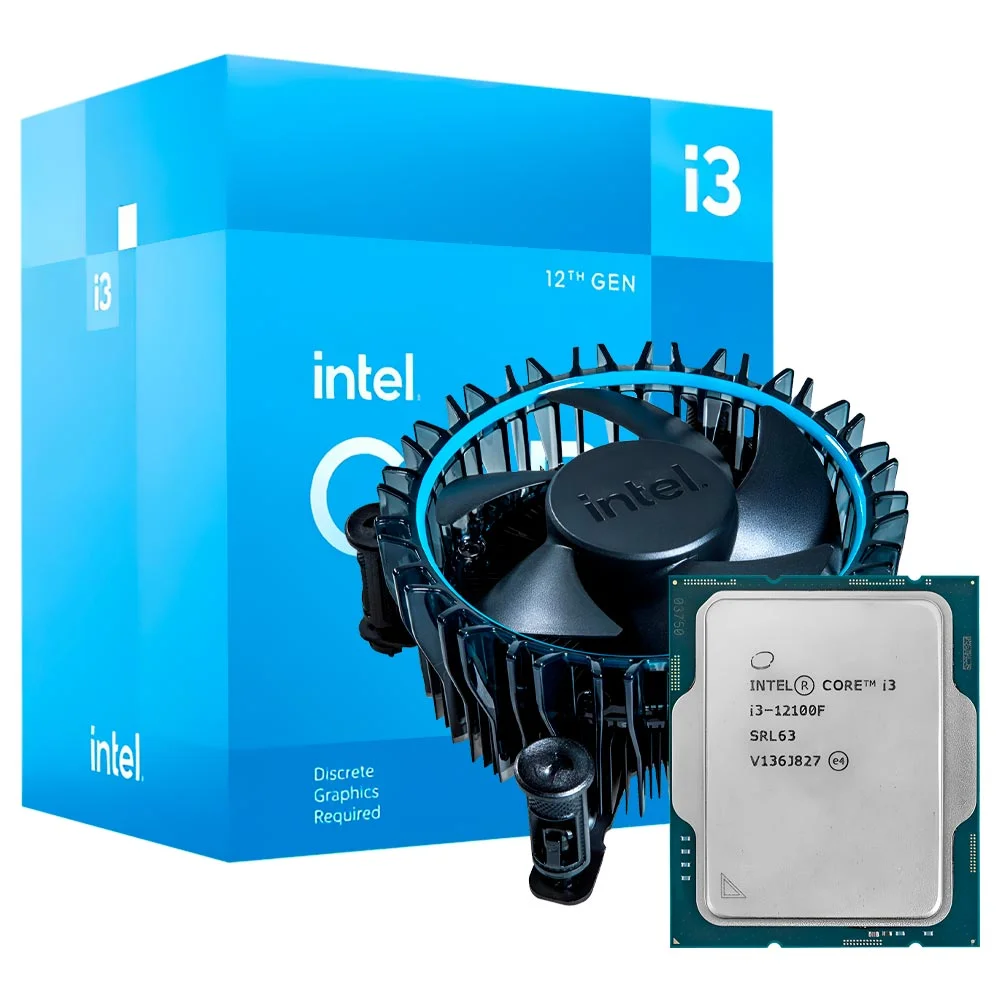 Processador Intel Core i3 12100f Socket LGA  1700 / 3.30ghz / 12mb