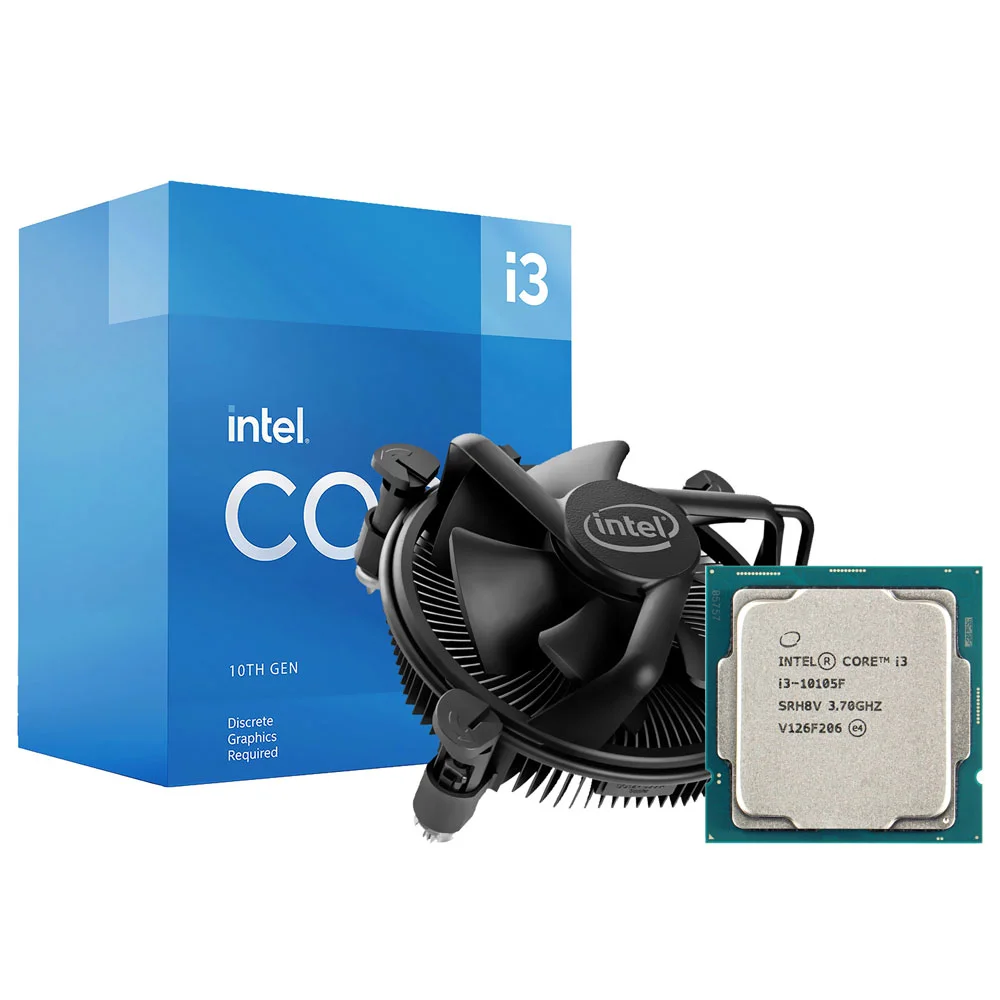 Processador Intel Core i3 10105f Socket LGA  1200 / 3.7ghz / 6mb