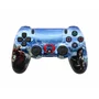Controle Sem Fio Compatível Com Play4 Ps4 Playstation 4 / Slim / Pro / PC E Smart Tvs Samsung Personalizado Cor:azul Azu