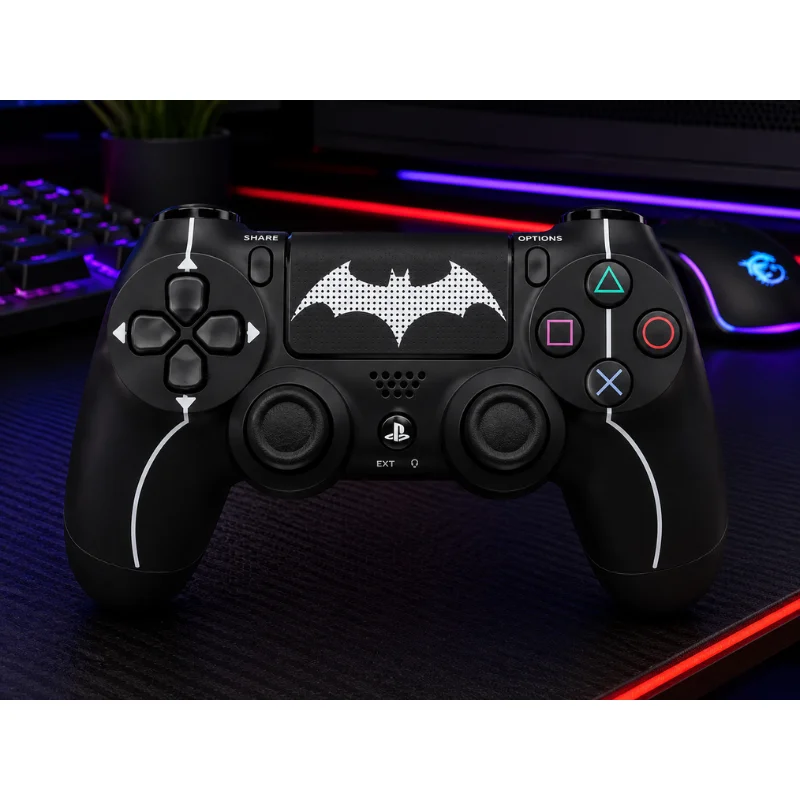 Imagem 4 de 4 do produto Controle Sem Fio Compatível Com Play4 Ps4 Playstation 4 / Slim / Pro / PC E Smart Tvs Samsung Personalizado Cor:preto Ba
