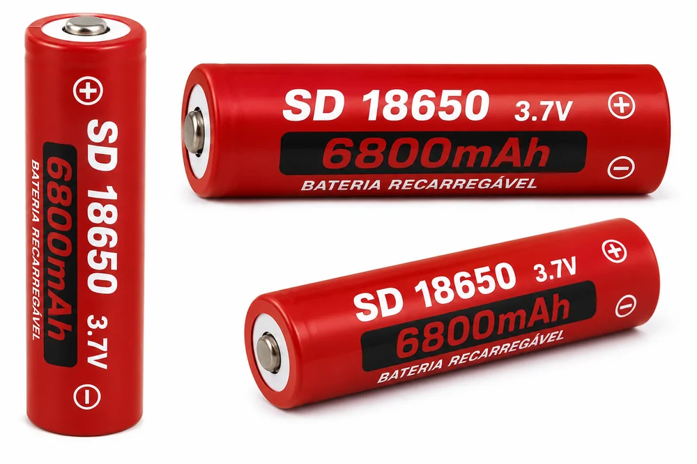 Bateria Recarregavel Para Lanterna Tatica  Sd 18650 3.7v 6800mah