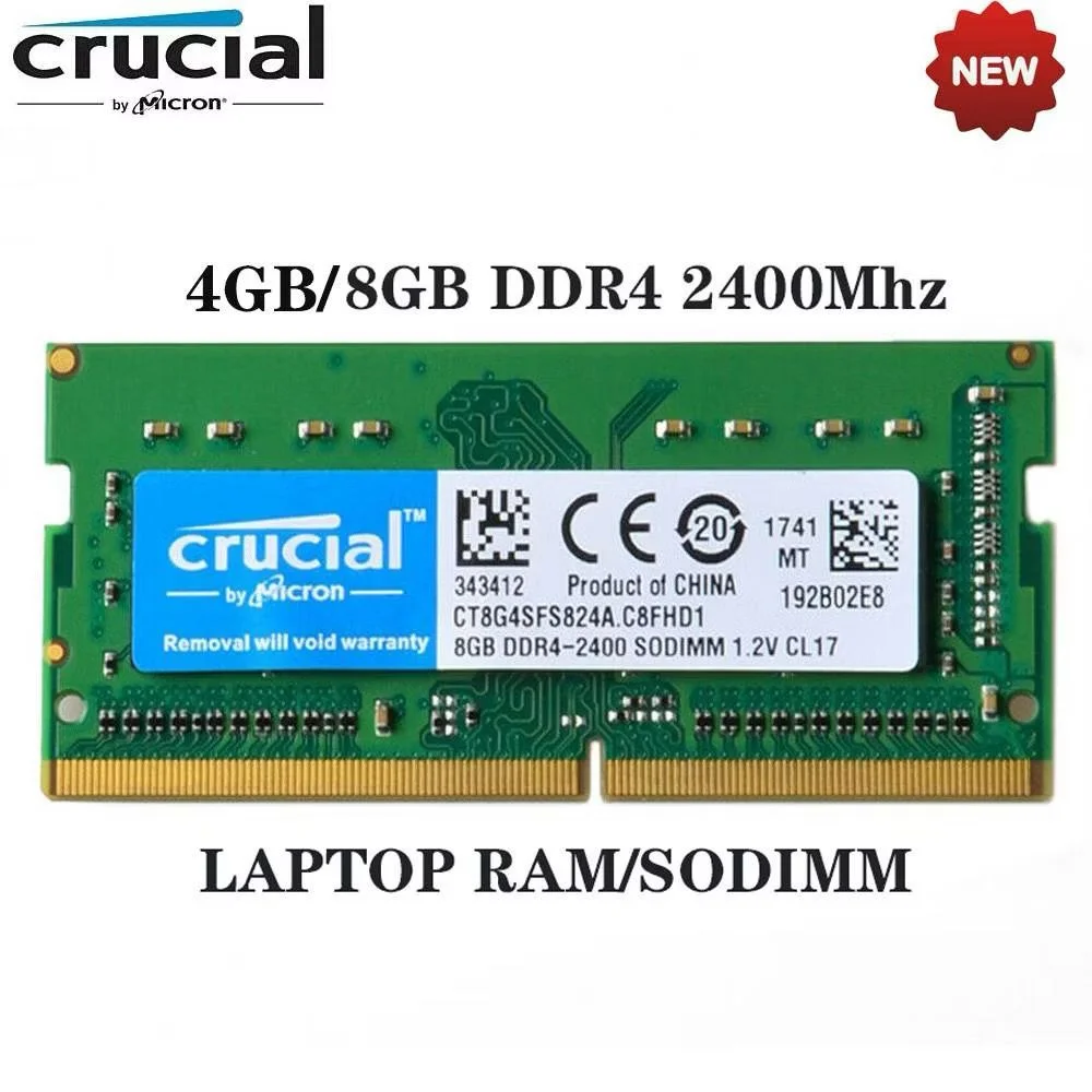 Memória Ram Crucial 8GB 2400mhz Ddr4 Pnotebook