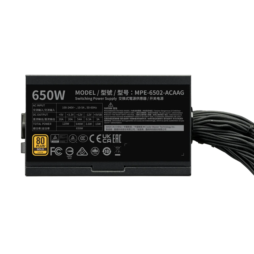 Fonte Cooler Master Atx 3.1 650w Mwe Gold V3 80 Plus Gold Fonte Cooler Master Atx 3.1 650w Mwe Gold V3 80 Plus Gold