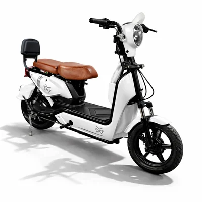 Bicicleta Elétrica Jy Mw 500w Sem Cnh 3 Velocidades Couro Cor:white