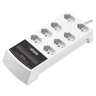 Protetor Dps Ts Shara C/ 8 Tomadas 10a Biv/biv Branco - 631