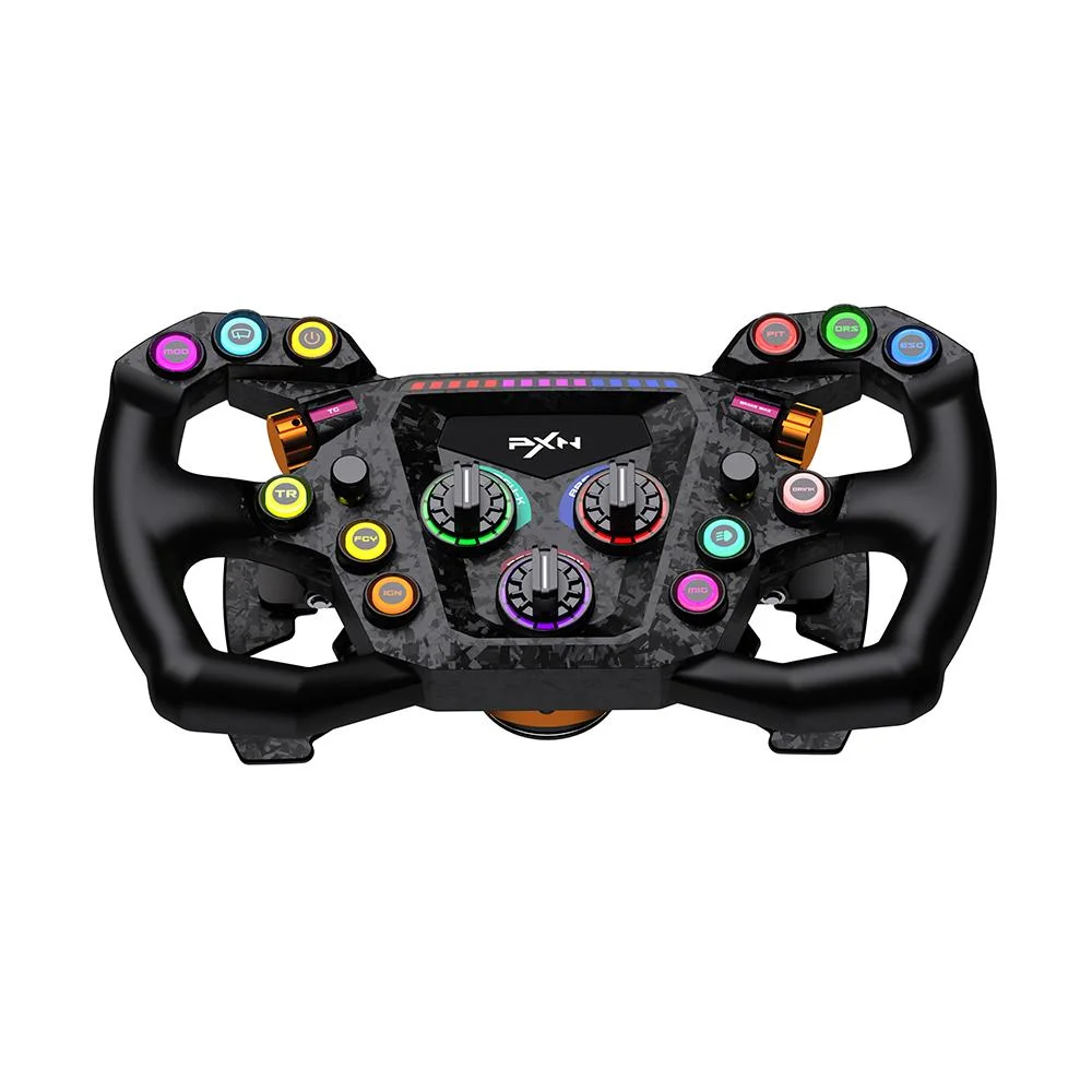 Imagem 3 de 5 do produto Volante Gamer Pxn Gt One Alta Performance Para Simuladores Iluminação RGB - Rosa
