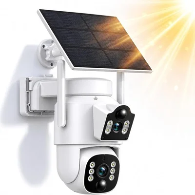Câmera De Segurança Ip Solar Wi-fi 2k Com Lente Dupla | Visão Noturna Colorida