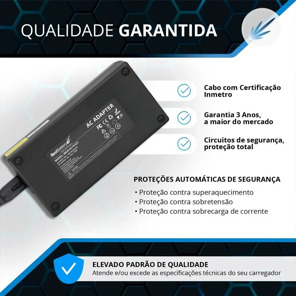 Fonte P/ Notebook Acer 19v 7.9a 150w (5.5 X 1.7mm) Bestbattery Bb20-ac19-e21