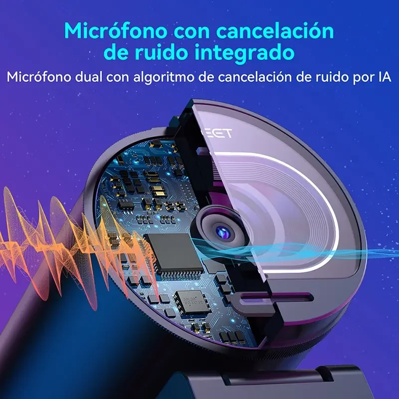 Imagem 4 de 4 do produto Webcam Emeet S600 4k Usb Para PC - Sensor Sony, Autofoco Pdaf, 60fps, 2 Microfones, Com Tripé