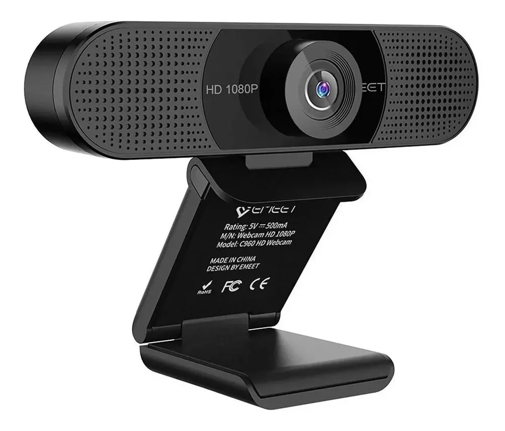 Imagem 3 de 4 do produto Webcam Emeet C960 Full Hd 1080p Usb Para PC - Microfone Integrado, Tampa De Privacidade, Plug & Play