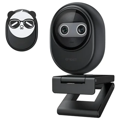 Webcam Emeet Piko+ 4k Usb-c Para PC - Sensor Grande, 3 Microfones, Ia, Tampa Magnética